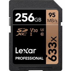 Lexar® Professional 256GB 633x SDXC™ UHS-I karta