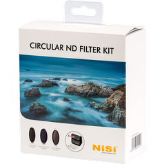 NISI Filter Circular ND Kit 67mm  sada obsahuje 3 ND filtry a pouzdro: ND8, ND64+CPL a ND1000