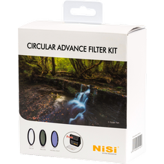 NISI Filter Circular Advanced Kit 77mm  Sada obsahuje 3 filtry a pouzdro: UV filtr, cirkulární polarizační filtr a filtr Natural Night