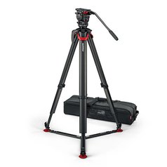 Sachtler aktiv8T Touch & Go with flowtech75 aktiv tripod, ground spreader, carry handle and bag