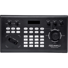 FEELWORLD KBC10 PTZ Camera Controller with Joystick and Keyboard Control LCD Display PoE Supported