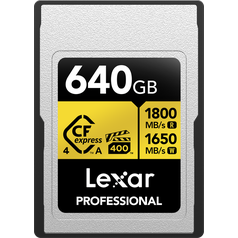 LEXAR CFexpress 4.0 Pro Gold, VPG400, R1800/W1650 (Type A) 640GB