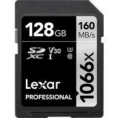 LEXAR Pro 1066x SDXC U3 (V30) UHS-II R160/W120 128GB