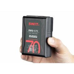 SWIT Mino-S70 | USB-C, tiny size with 70Wh pocket mini battery, USB-A/USB-C/D-tap, V-Mount, also ideal for long term use or high power draw lights