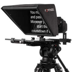 FORTINGE Noa Tablet Prompter for DSLR to mini ENG cameras up to 2.5kg, suitable for 7''-11'' Android and iOS tablets. Including BT-1 remote